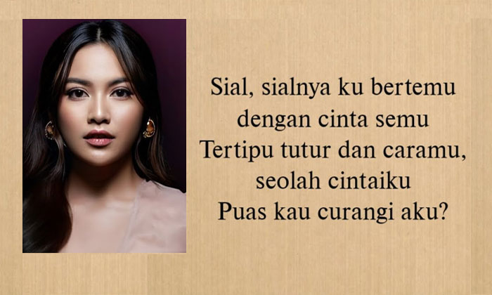 kekuatan lirik lagu sial mahalini